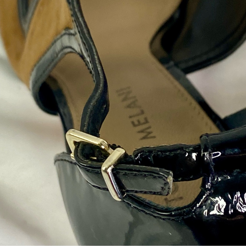 Antonio Melani Black and Tan Heels Elegant High Heel Design Size 8M - Picture 6 of 16